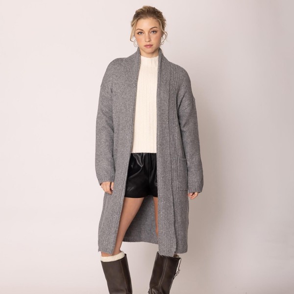 Wholesale do Everything Love Soft Knit Long Cardigan One Fits Most Acrylic