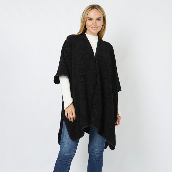 Wholesale sherpa Ruana Wrap One Fits Most Polyester
