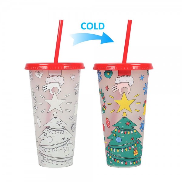 Wholesale christmas Color Changing Tumbler oz T D Cup Changes Color Once Cold Li