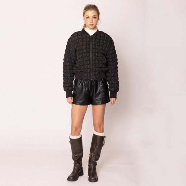 Wholesale do Everything Love Reversible Quilted Bomber Jacket Pack Full Zipper C