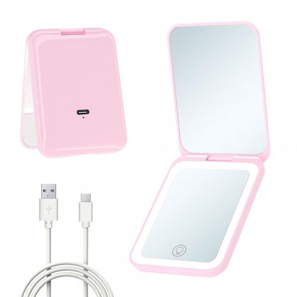 Compact Make Up Mirror

- USB Rechargeable Mirror (Charger Included)
- 3 Light Settings
- 4 Divided Compartments
- Approximately 3.5" T X 2.5" L 