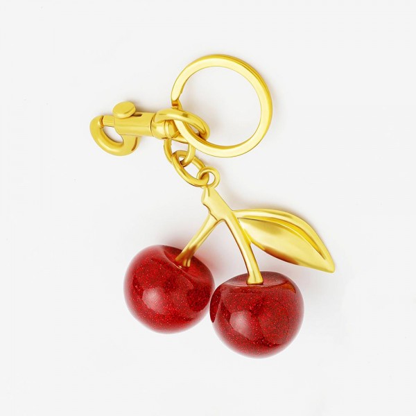 Wholesale glitter Cherries Key Ring L