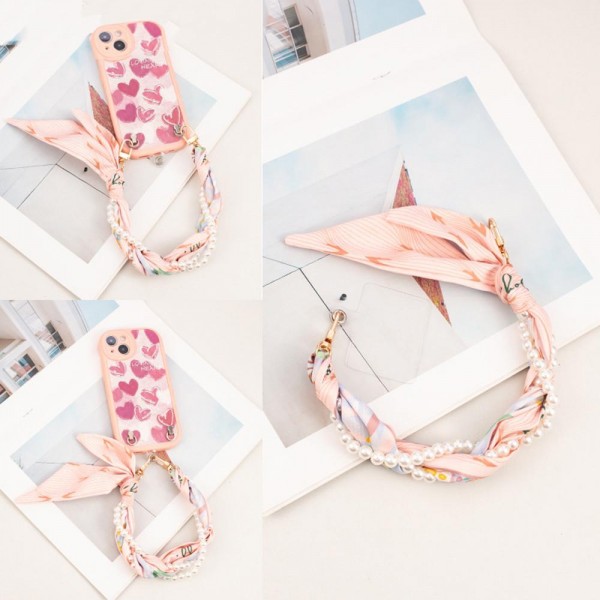 Wholesale scarf Pearl Phone Chain L