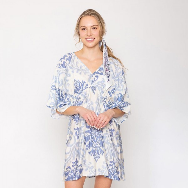 Wholesale do Everything Love Floral Print Dress One Fits Most Rayon Nylon