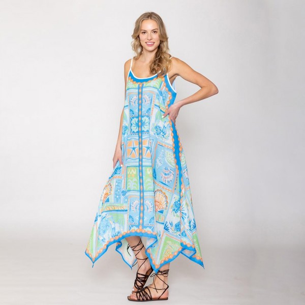 Wholesale do Everything Love Shell Starfish Print Dress One Fits Most Polyester