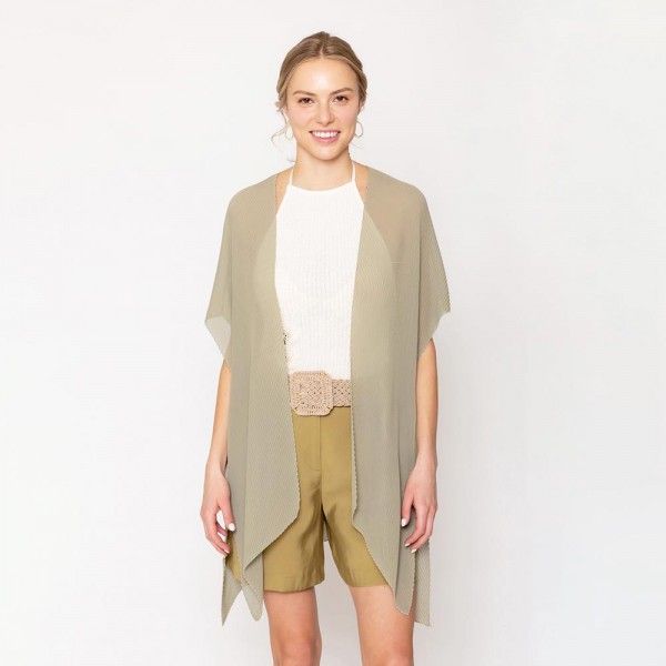 Do Everything In Love Solid Chiffon Ruana

- One Size Fits Most 
- 100% Polyester 
