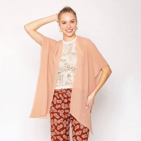 Wholesale do Everything Love Solid Chiffon Ruana One Fits Most Polyester