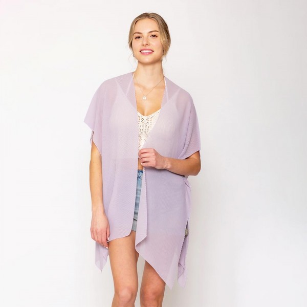 Wholesale do Everything Love Solid Chiffon Ruana One Fits Most Polyester