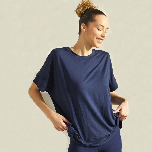 Wholesale women s Short Sleeve Peach Skin Crew Top Pack Loose Fit Lightweight Br