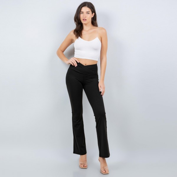 Wholesale waist Flare Yoga Pants Pack V Waistline Butt Lifting Slimming Soft St