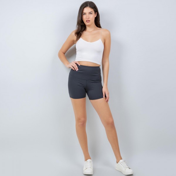 Wholesale waist Biker Shorts Pack Butt Lifting Soft Stretchy Nylon Spandex
