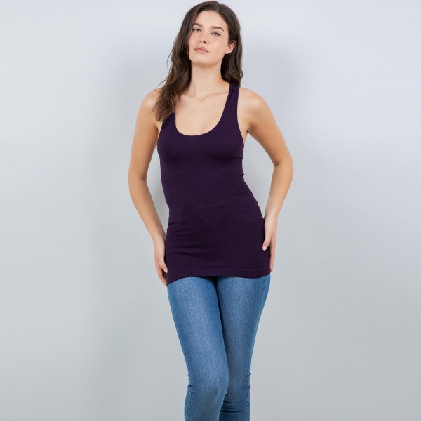 Seamless Racerback Tank Top

- One Size Fits Most 
- Soft & Stretchy 
- 92% Nylon 8% Spandex 