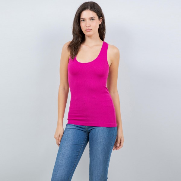 Wholesale seamless Racerback Tank Top One Fits Most Soft Stretchy Nylon Spandex