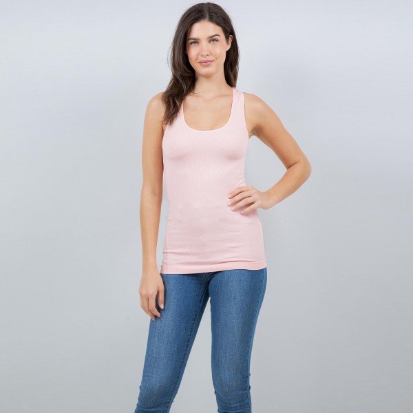 Wholesale seamless Racerback Tank Top One Fits Most Soft Stretchy Nylon Spandex