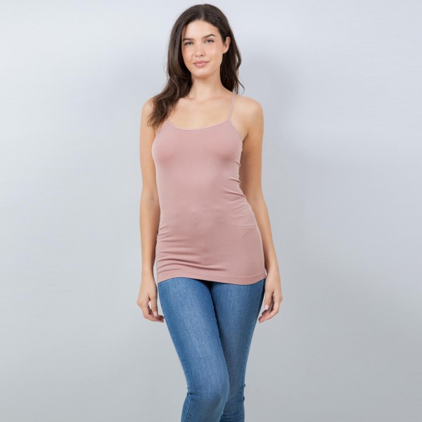 Wholesale spaghetti Strap Camisole Seamless Soft Stretchy Nylon Spandex