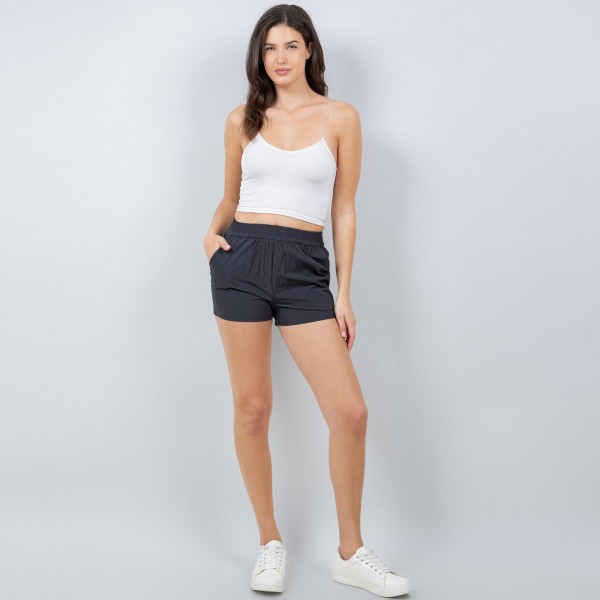 Wholesale quick Dry Waisted Shorts Pack Elastic Waistband Two Side Pockets Polye