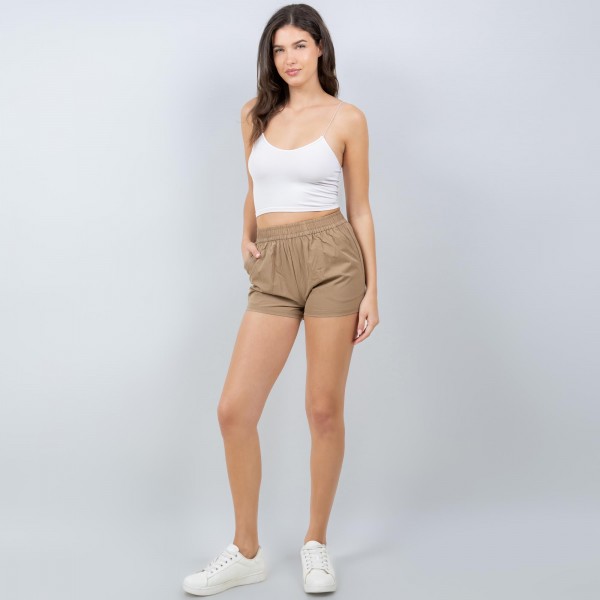 Quick Dry High Waisted Shorts (6-Pack)

- Elastic Waistband 
- Two Side Pockets 
- 95% Polyester 5% Spandex