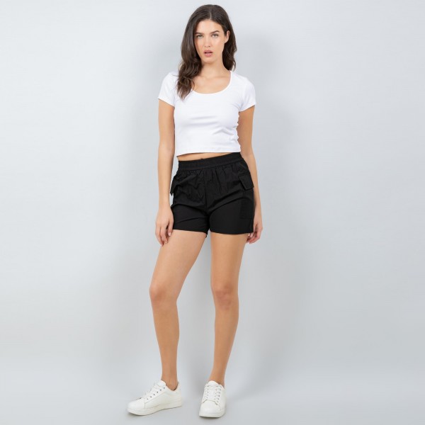 Wholesale quick Dry Cargo Shorts Pack Elastic Waistband Waisted Polyester Spande