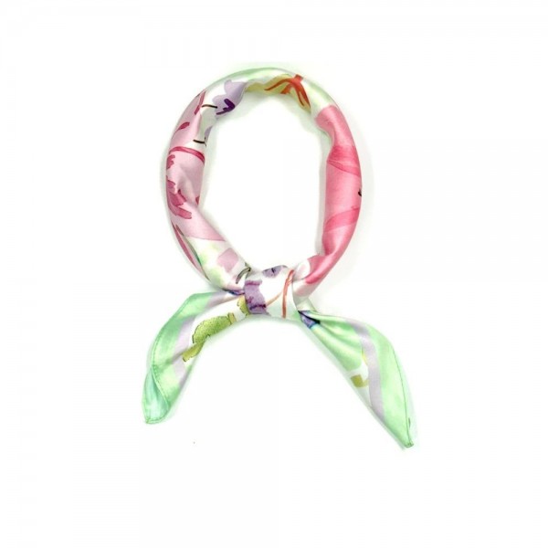 Watercolor Flowers Print Bandana Scarf

- Multi-Use: Scarf, Bandana, Bag Tie ETC
- Approximately 27.5"L X 27.5"W
- 100% Polyester