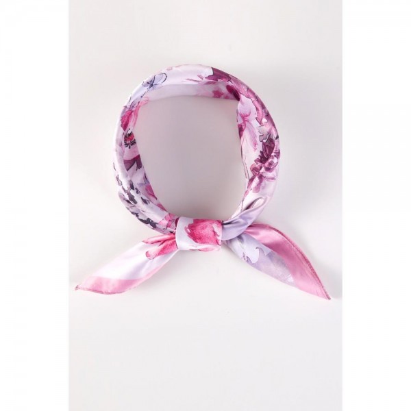 Wholesale floral Print Bandana Scarf Multi Use Scarf Bandana Bag Tie ETC L W Pol