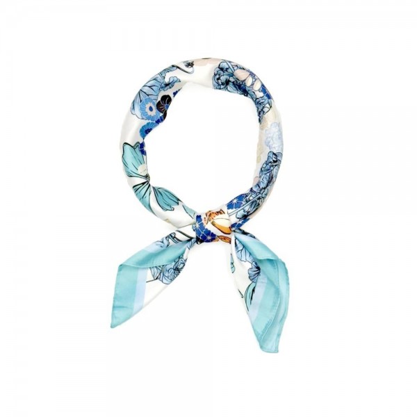 Wholesale floral Print Bandana Scarf Multi Use Scarf Bandana Bag Tie ETC L W Pol