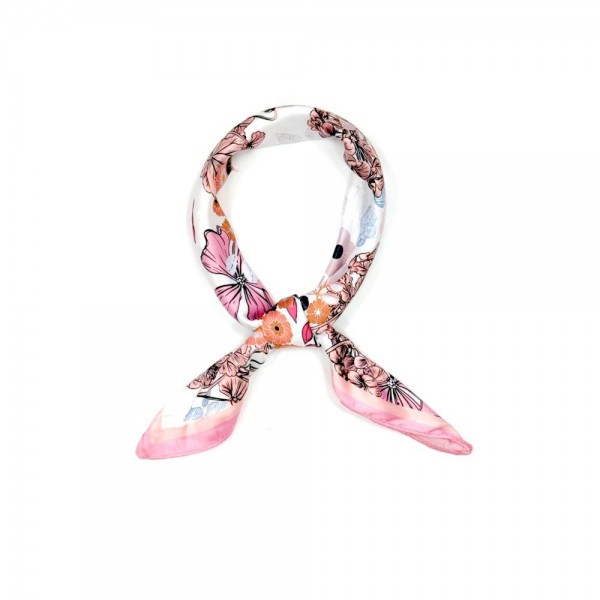 Wholesale floral Print Bandana Scarf Multi Use Scarf Bandana Bag Tie ETC L W Pol