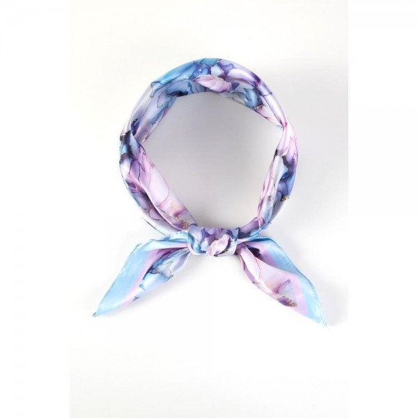 Wholesale abstract Flowers Print Bandana Scarf Multi Use Scarf Bandana Bag Tie E