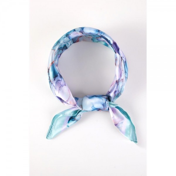 Wholesale abstract Flowers Print Bandana Scarf Multi Use Scarf Bandana Bag Tie E