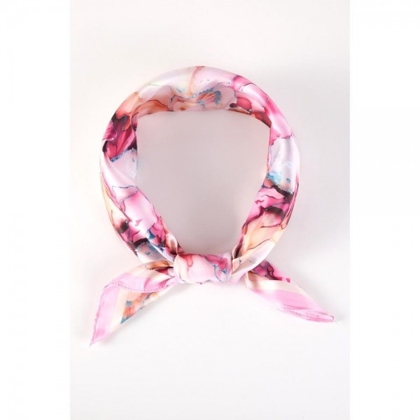 Wholesale abstract Flowers Print Bandana Scarf Multi Use Scarf Bandana Bag Tie E