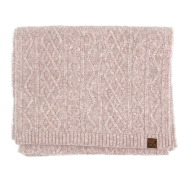 Wholesale c C HTC Cable Knit Scarf Recycled Polyester Nylon Acrylic Spandex Wool