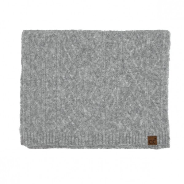 C.C HTC0068
Cable Knit Scarf 

- 50% Recycled Polyester / 15% Nylon / 25% Acrylic / 4% Spandex / 6% Wool 
- One Size
