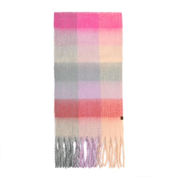 Wholesale c C SFC Multi Color Check Pattern Woven Scarf Polyester W L