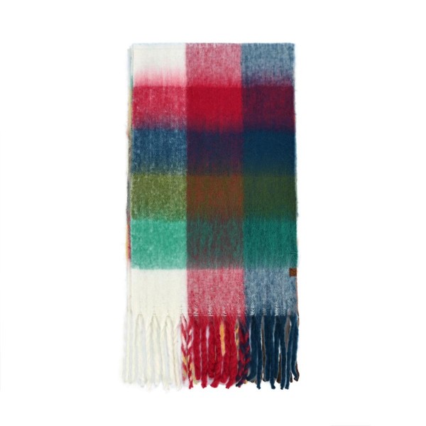 Wholesale c C SFC Multi Color Check Pattern Woven Scarf Polyester W L