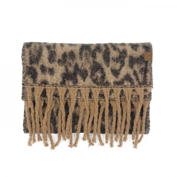 C.C SFC0133
Woven Leopard Print Scarf 

- 100% Polyester 
- One Size