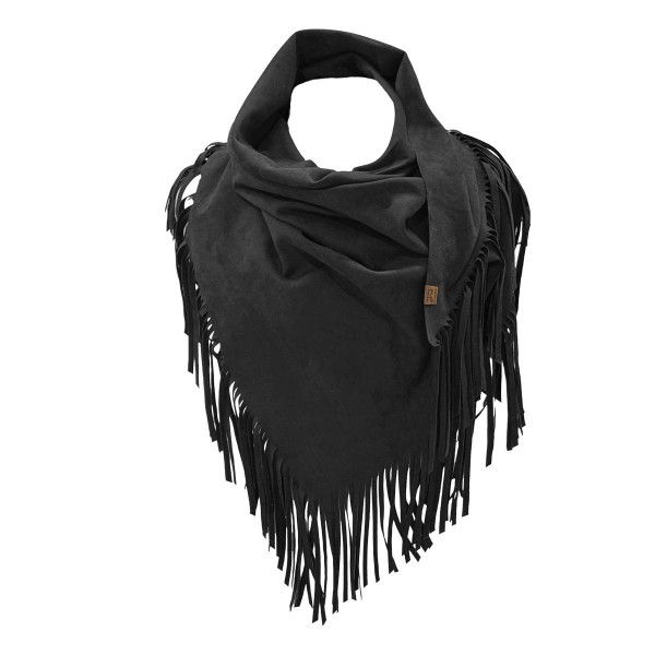C.C SFC0134
Faux Suede Triangle Fringe Scarf 

- 95% Polyester / 6% Spabdex
- One Size