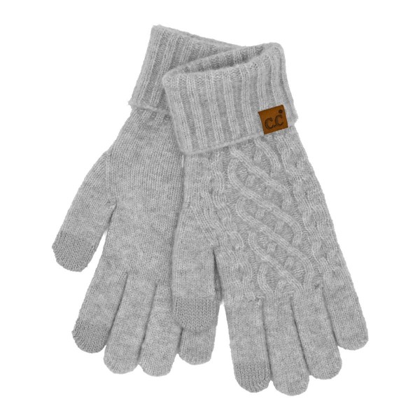 C.C GLC0037
Cable Knit Glove

-  25% Acrylic / 50% Recycled Polyester / 15% Nylon / 4% Spandex / 6% Wool
- One Size