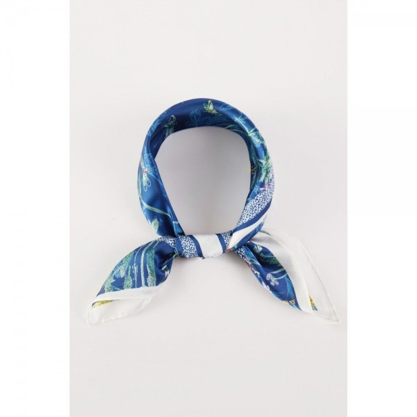 Wholesale flower Print Bandana Scarf Multi Use Scarf Bandana Bag Tie ETC L W Pol