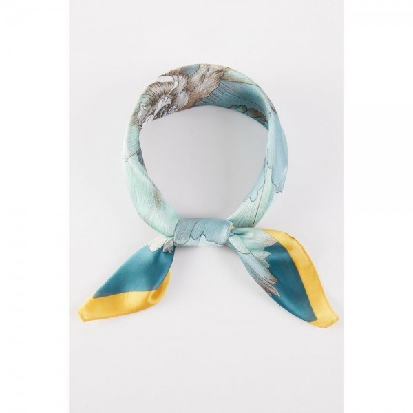 Wholesale floral Print Bandana Scarf Multi Use Scarf Bandana Bag Tie ETC L W Pol