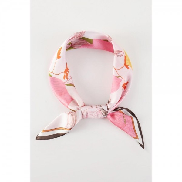 Wholesale floral Print Bandana Scarf Multi Use Scarf Bandana Bag Tie ETC L W Pol