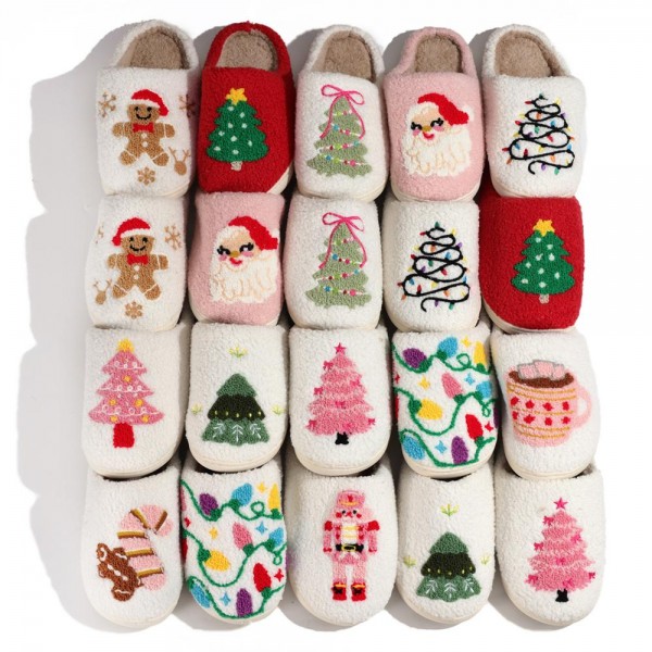SOLMERE Slippers – Christmas Lights Slide On Slippers

Step into pure indulgence. Our Solmere Slippers blend a trend-forward design with cloud-like comfort, making every step feel like a warm embrace.

- Incredible Comfort – Lined with ultra-soft, plush material to keep your feet cozy from morning to night.

- Slip-On Ease – Effortless to wear, with a secure yet relaxed fit.

- Durable & Lightweight – Crafted for everyday wear with a cushioned sole that supports and lasts.

- US Women's Size: S/M (6-8) M/L (8-10)

- Rubber Sole - Provides grip and stability for both indoor and light outdoor use.

- Thoughtful Packaging – Each pair comes neatly displayed on a branded slipper hanger with a branded card, and individually packaged.

Once you slip them on, you’ll understand why SOLMERE slippers are love at first step.