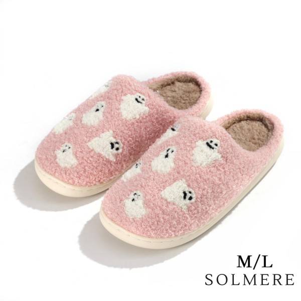 SOLMERE Slippers – Ghosts Slide On Slippers

Step into pure indulgence. Our Solmere Slippers blend a trend-forward design with cloud-like comfort, making every step feel like a warm embrace.

- Incredible Comfort – Lined with ultra-soft, plush material to keep your feet cozy from morning to night.
- Slip-On Ease – Effortless to wear, with a secure yet relaxed fit.
- Durable & Lightweight – Crafted for everyday wear with a cushioned sole that supports and lasts.
- US Women's Size: S/M (6-8) M/L (8-10)
- Rubber Sole - Provides grip and stability for both indoor and light outdoor use.
- Thoughtful Packaging – Each pair comes neatly displayed on a branded slipper hanger with a branded card, and individually packaged.

Once you slip them on, you’ll understand why SOLMERE slippers are love at first step.