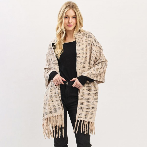 Wholesale multi Soft Knit Scarf Fringe Detail One W L Polyester