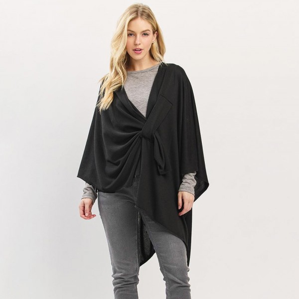 Wholesale knit Ruana Wrap Strap One Fits Most Polyester
