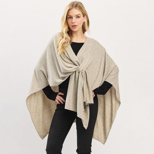 Wholesale knit Ruana Wrap Strap One Fits Most Polyester