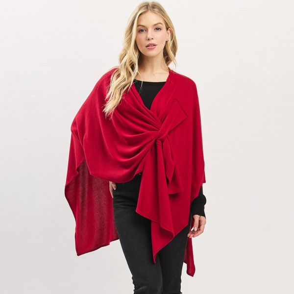 Wholesale knit Ruana Wrap Strap One Fits Most Polyester