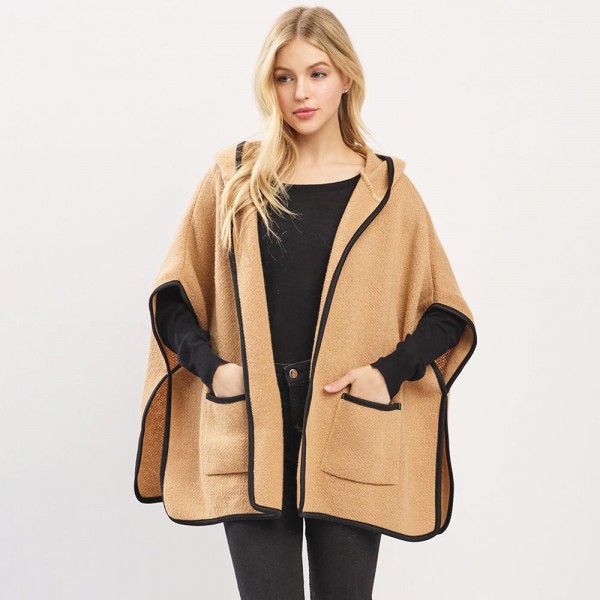 Knit Kimono With Hood & Pockets 

- One Size Fits Most (0-14)
- 100% Polyester 