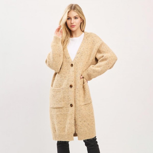 Wholesale soft Knit Oversized Cardigan One Fits Most Polyester Wool