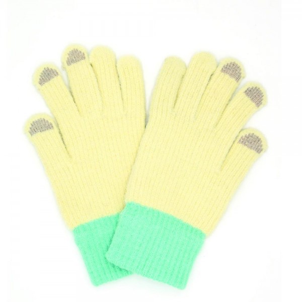 Wholesale two Knit Gloves Touch Screen Compatible One Fits Most Acrylic