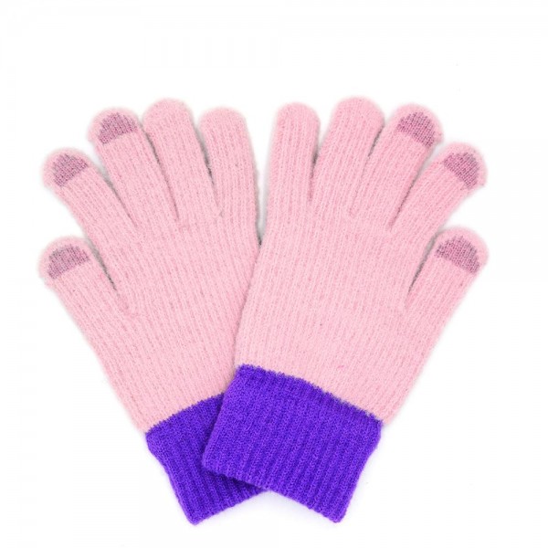 Two Tone Knit Gloves 

- Touch Screen Compatible
- One Size Fits Most
- 100% Acrylic 