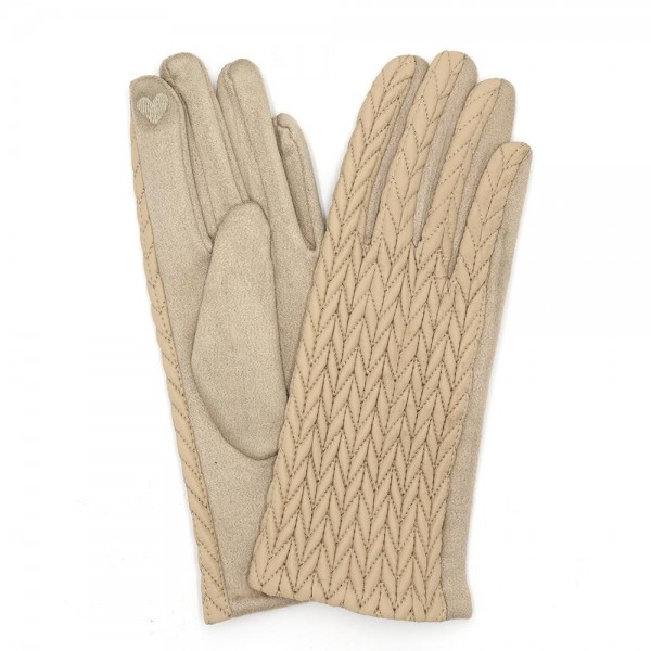 Chevron Quilted Pattern Gloves

- Touch Screen Compatible
- One Size Fits Most
- 100% Polyester